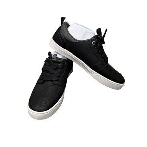 Levis Black LowTop Sneakers Mens Size 9.5 Synthetic Upper Comfortable White Sole